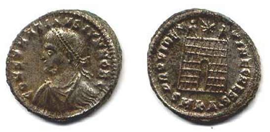 Cyzicus RIC VII 37, A Constantine II AE follis
