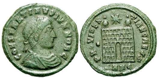 Heraclea RIC VII 96, epsilon Constantine II AE follis