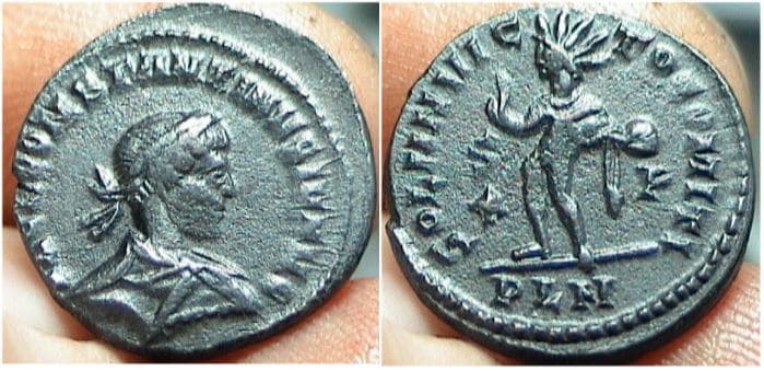 London RIC VII 123 Constantine II, London, AE Follis, 317 AD