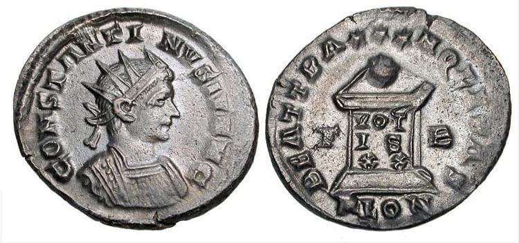 London RIC VII 256 Constantine II, AE follis