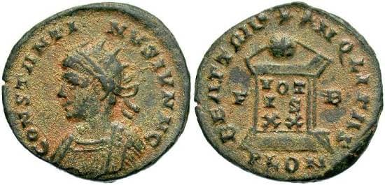 London RIC VII 257 Constantine II AE follis