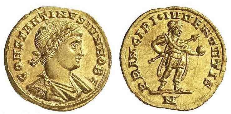 Nicomedia RIC VII 114 Constantine II, AV fraction
