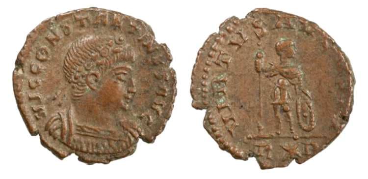 Rome RIC VIII 21 Constantine II AE follis of Rome, AD 338-340