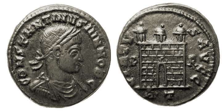 Rome RIC VII 183, T Constantine II, AE follis, Rome