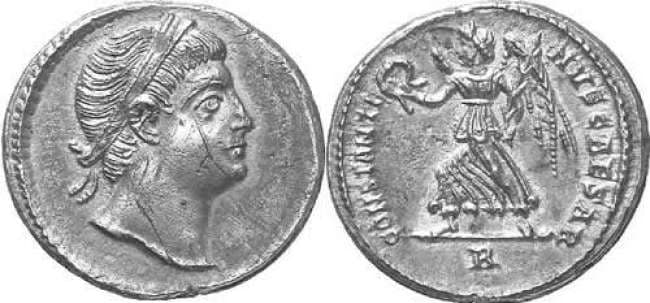 Rome RIC VII 378 Constantine II, AR Siliqua