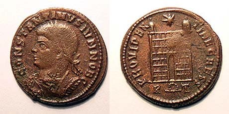 Rome RIC VII 289 Constantine II AE follis
