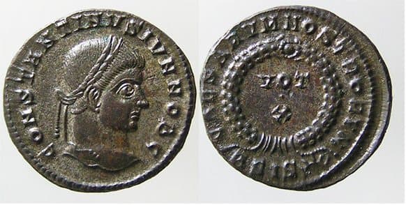Siscia RIC VII 182, B Constantine II AE follis