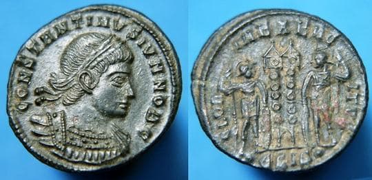 Siscia RIC VII 236 Constantine II AE follis