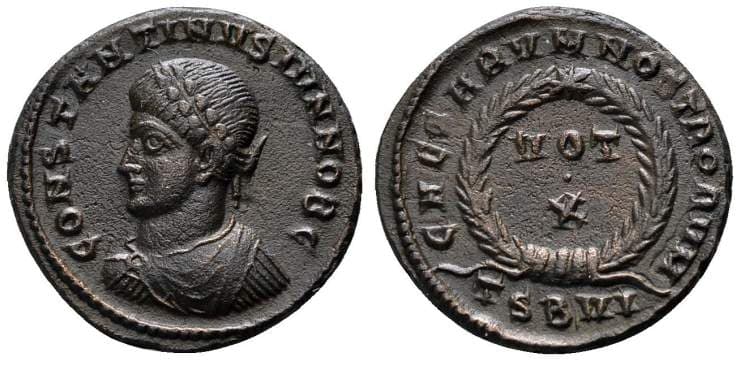Thessalonica RIC VII 122 Constantine II AE follis