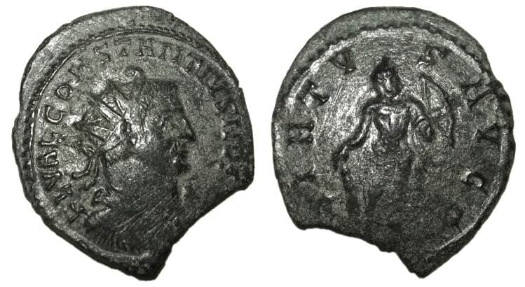 RIC 646 Constantius I, AE antoninianus of Lyons