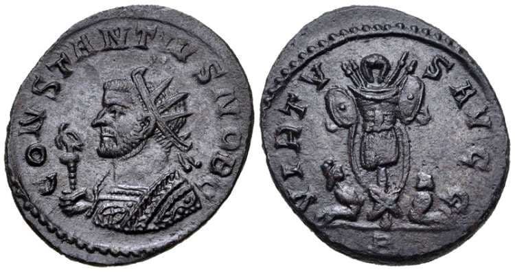 RIC 648 Constantius I Silvered AE Antoninianus