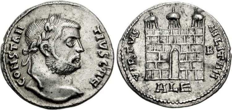 Alexandria RIC VI 9d Constantius I, AR argentius