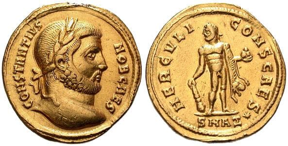 Antioch RIC VI 8 Constantius I, as Caesar, AV Aureus