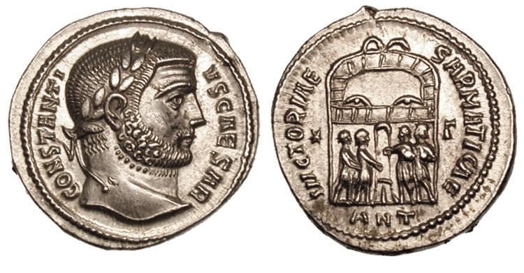 Antioch RIC VI 33a Constantius I, as Caesar, AR Argenteus