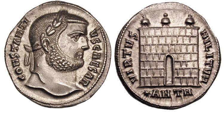 Antioch RIC 38a Constantius I, as Caesar, AR Argenteus
