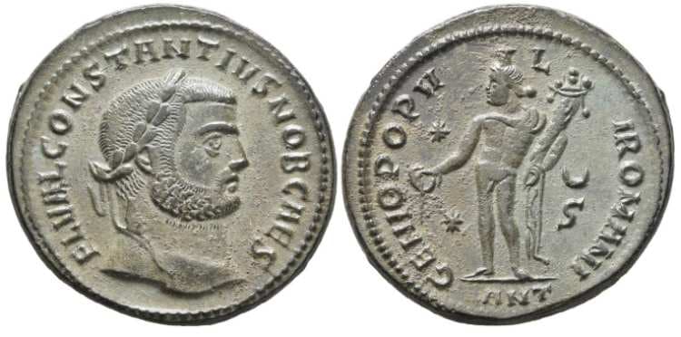 Antioch RIC 51a Constantius I, as Caesar, AE Follis