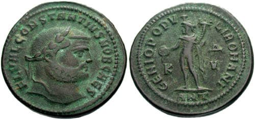 Antioch RIC VI 55a, D Constantius I, as Caesar, AE Follis