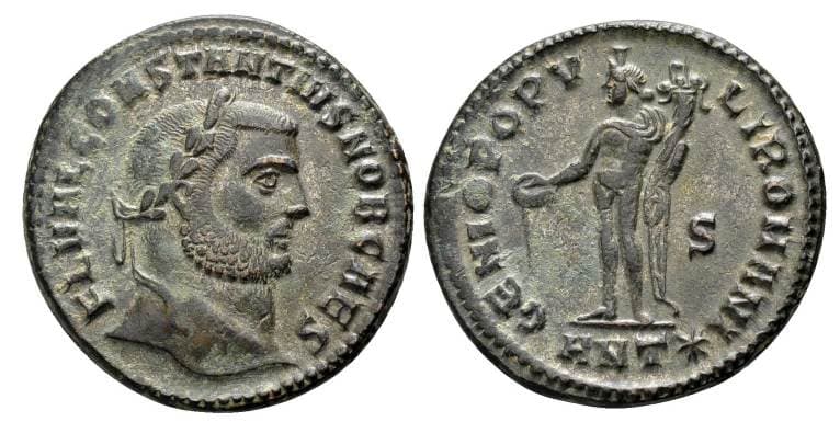 Antioch RIC VI 57a, S Constantius I AE Follis