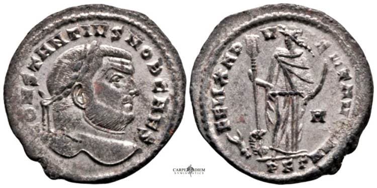 Carthage RIC VI 26a Constantius I, AE follis of Carthage