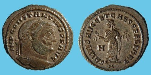 Carthage RIC VI 39a Constantius I, Carthage, AE Follis