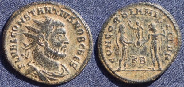 Cyzicus RIC 19a Constantius I Chlorus AE Post-Reform Radiate