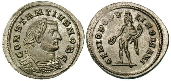 London RIC VI 22 Constantius I, as Caesar, AE Follis