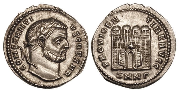 Nicomedia RIC 24 Constantius I AR Argenteus