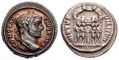 Rome RIC VI 29c Constantius I, as Caesar, AR Argentues