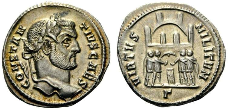 Rome RIC VI 42a, Γ Constantius I, as Caesar, AR Argenteus