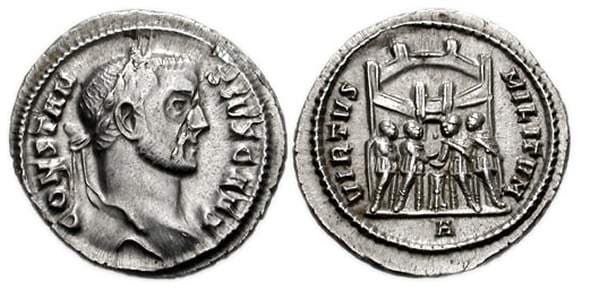 Rome RIC VI 42a, A Constantius I, as Caesar, AR Argenteus