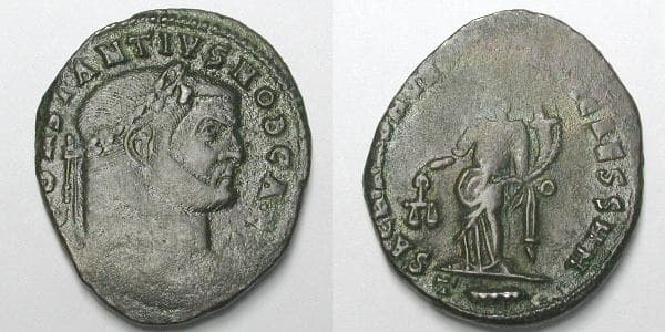 Rome RIC VI 99a Constantius I, as Caesar, AE Follis