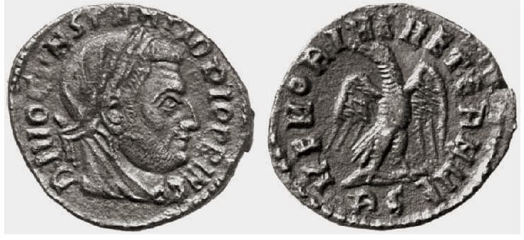 Rome RIC VII 111, S Constantius I, Rome, AE16 mm, 317-318 AD