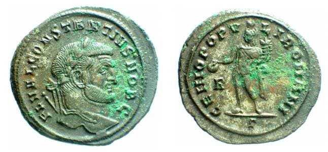 Rome RIC VI 66a, Γ Constantius I, AE follis, Rome
