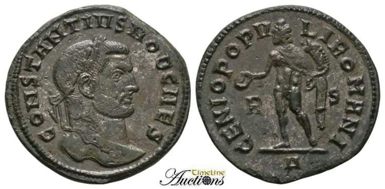 Rome RIC VI 73a Constantius I AE Follis