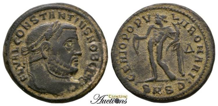 Serdica RIC VI 4a, Δ Constantius I, AE Follis of Serdica
