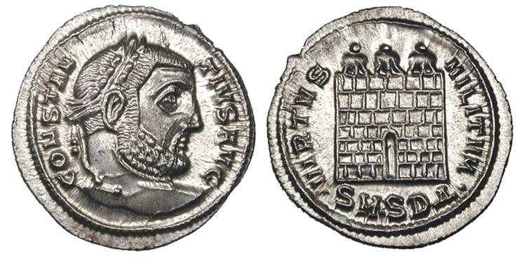 Serdica RIC 11a Constantius I AR Argenteus