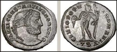 Thessalonica RIC VI 22a Constantius I AE Follis