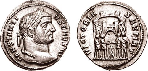 Ticinum RIC VI 17a Constantius I, as Caesar, AR Argenteus