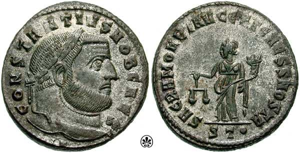 Ticinum RIC VI 46a Constantius I, as Caesar