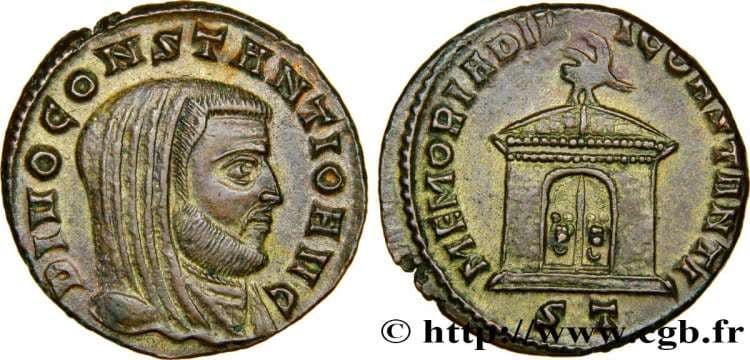 Ticinum RIC VI 97, S Constantius I, AE Follis