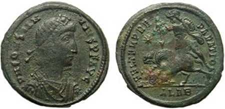 Alexandria RIC VIII 46, B Constantius II, AE follis of Alexandria