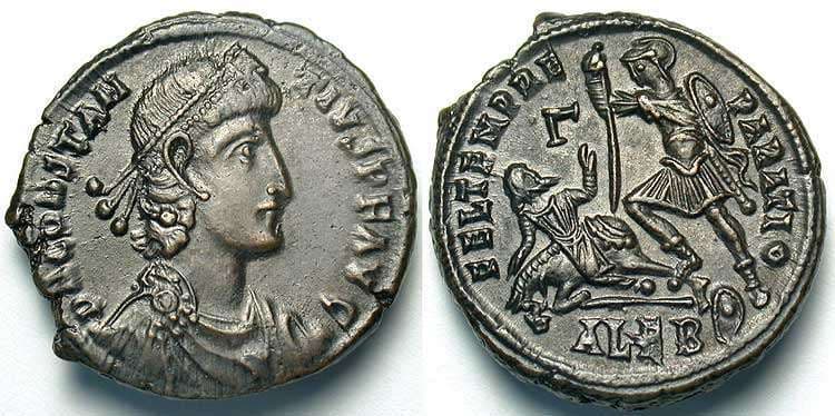 Alexandria RIC VIII 72, B Constantius II AE follis