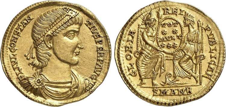 Antioch RIC VIII 83, B Constantius II, AV solidus, Antioch