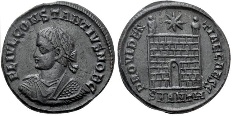 Antioch RIC VII 74, H Constantius II, as Caesar, AE Follis