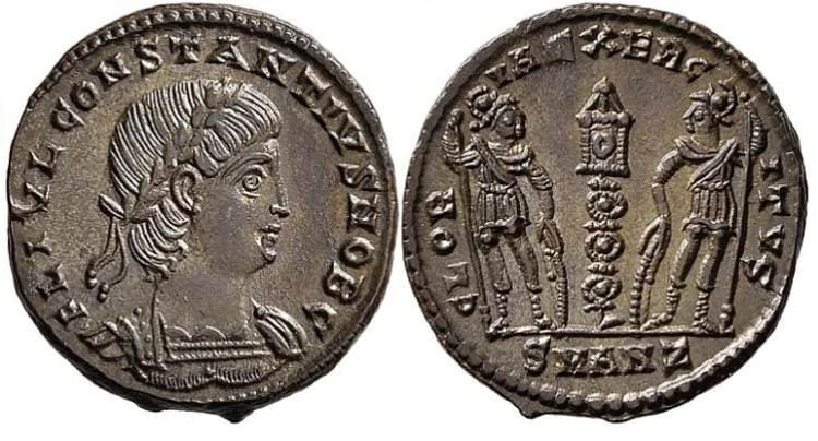 Antioch RIC VII 110 Constantius II Silvered AE Follis