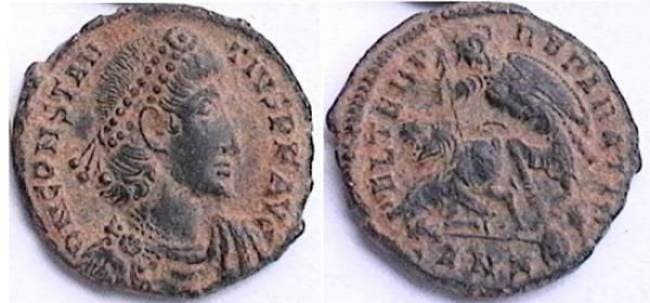 Antioch RIC VIII 187A Constantius II AE follis 17mm