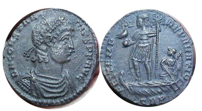 Arles RIC VIII 99, S Constantius II, Arles, AE, 21mm