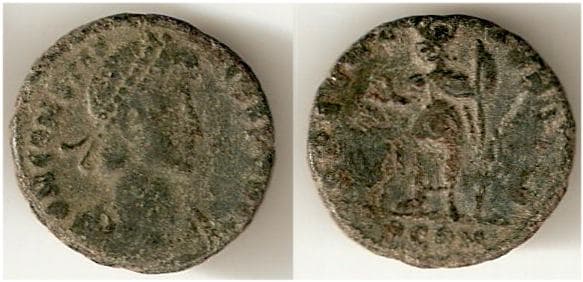 Arles RIC VIII 275 Constantius II, AE4, Arles