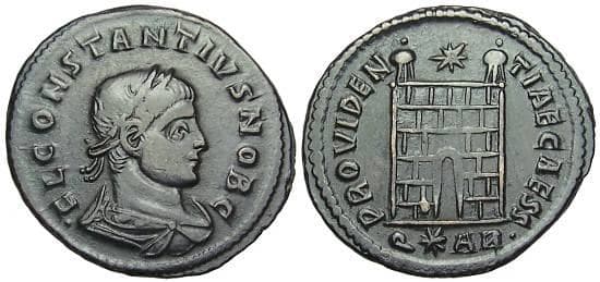 Arles RIC VII 284 Constantius II, AE follis, 20mm