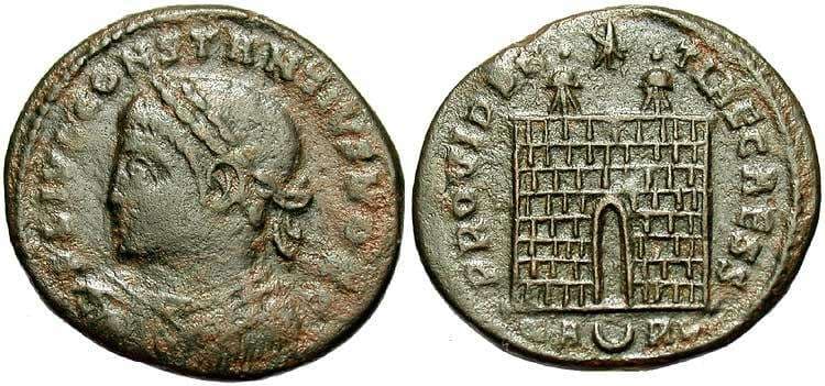 Arles RIC VII 290 Constantius II, AE follis, 19mm